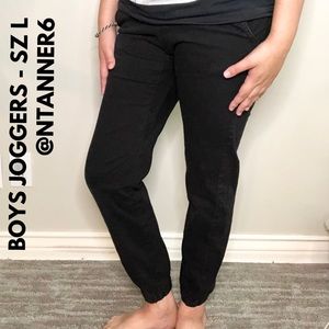 Boys Black Joggers